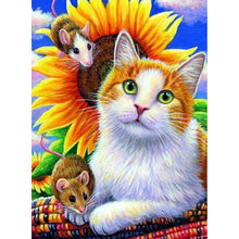 Load image into Gallery viewer, Sunflower Cat 30*40CM (canvas) Full Square Drill Diamond Painting
