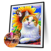 Load image into Gallery viewer, Sunflower Cat 30*40CM (canvas) Full Square Drill Diamond Painting
