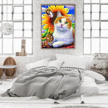 Load image into Gallery viewer, Sunflower Cat 30*40CM (canvas) Full Square Drill Diamond Painting
