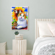 Load image into Gallery viewer, Sunflower Cat 30*40CM (canvas) Full Square Drill Diamond Painting
