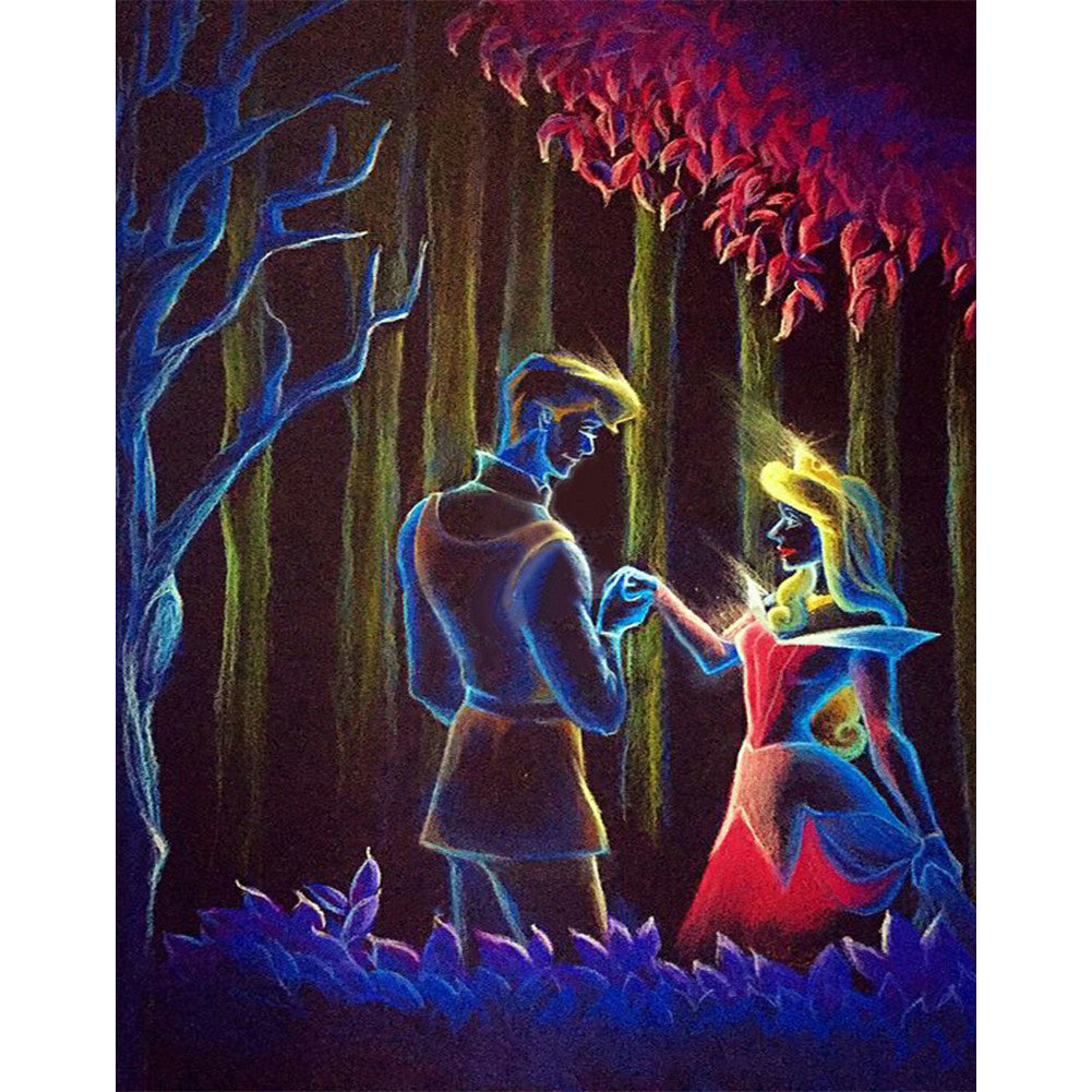 Disney Prince Princess 40*50CM (canvas) Full Round Drill Diamond Painting