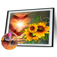 Load image into Gallery viewer, Than Heart Sunflower 60*50CM (canvas) Full Round Drill Diamond Painting
