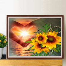 Load image into Gallery viewer, Than Heart Sunflower 60*50CM (canvas) Full Round Drill Diamond Painting
