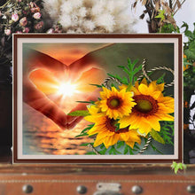 Load image into Gallery viewer, Than Heart Sunflower 60*50CM (canvas) Full Round Drill Diamond Painting
