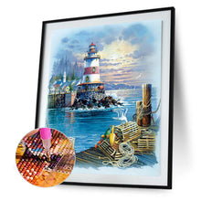 Load image into Gallery viewer, Sea ??Lighthouse 50*60CM (canvas) Full Round Drill Diamond Painting
