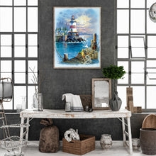 Load image into Gallery viewer, Sea ??Lighthouse 50*60CM (canvas) Full Round Drill Diamond Painting
