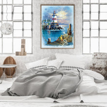 Load image into Gallery viewer, Sea ??Lighthouse 50*60CM (canvas) Full Round Drill Diamond Painting
