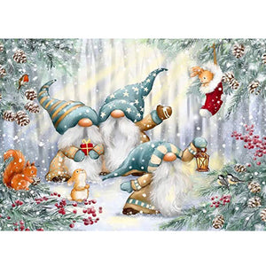 Snow Goblin 40*30CM (canvas) Full Round Drill Diamond Painting