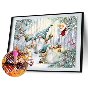 Snow Goblin 40*30CM (canvas) Full Round Drill Diamond Painting