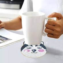 Load image into Gallery viewer, Animals Diamonds Painting Coaster Woodiness with Rack Cup Pad Home Decor (BD011)
