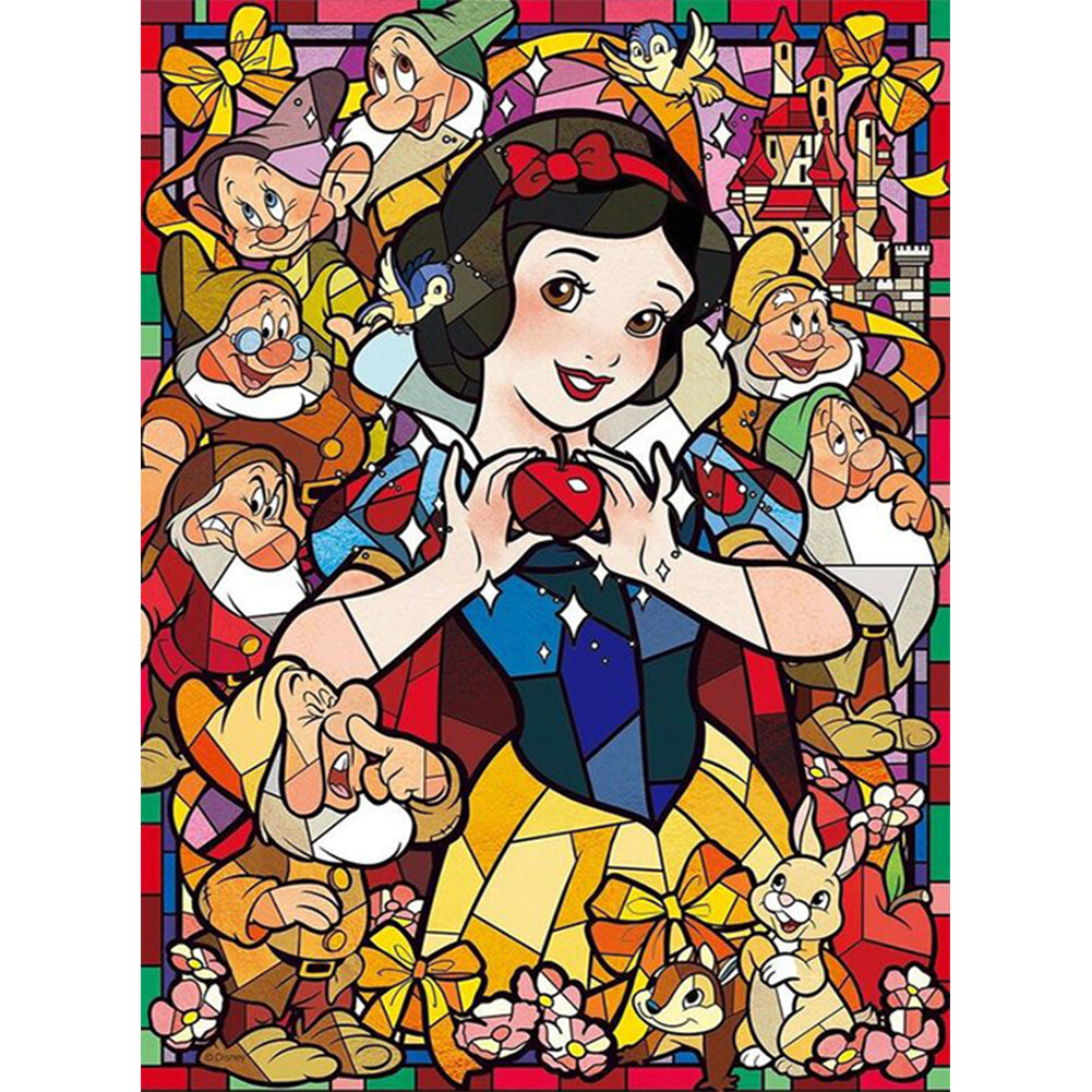 Snow White And The Seven Dwarfs 30*40CM (canvas) Full Round Drill Diamond Painting