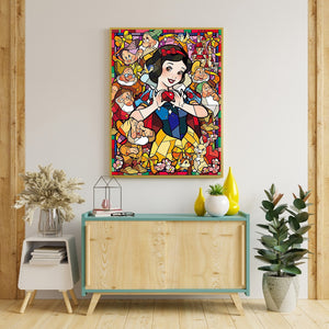 Snow White And The Seven Dwarfs 30*40CM (canvas) Full Round Drill Diamond Painting