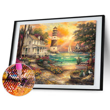 Load image into Gallery viewer, Seaside Lighthouse House 50*40CM (canvas) Full Round Drill Diamond Painting
