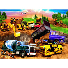 Load image into Gallery viewer, Construction Site Vehicles 50*40CM (canvas) Full Round Drill Diamond Painting
