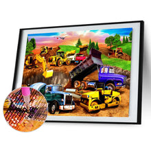 Load image into Gallery viewer, Construction Site Vehicles 50*40CM (canvas) Full Round Drill Diamond Painting
