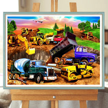 Load image into Gallery viewer, Construction Site Vehicles 50*40CM (canvas) Full Round Drill Diamond Painting
