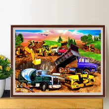 Load image into Gallery viewer, Construction Site Vehicles 50*40CM (canvas) Full Round Drill Diamond Painting
