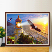 Load image into Gallery viewer, Seaside Lighthouse 50*40CM (canvas) Full Round Drill Diamond Painting
