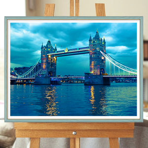 Seaside Bridge 50*40CM (canvas) Full Round Drill Diamond Painting