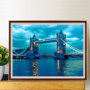 Seaside Bridge 50*40CM (canvas) Full Round Drill Diamond Painting