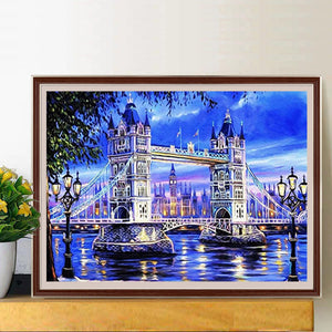 Tower Bridge 50*40CM (canvas) Full Round Drill Diamond Painting
