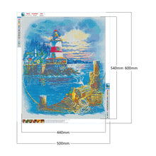 Load image into Gallery viewer, Seaside Lighthouse 50*60CM (canvas) Full Square Drill Diamond Painting
