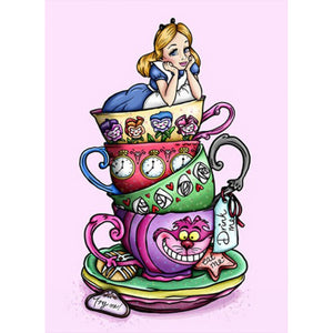 Disney Princess In A Cup 30*40CM (canvas) Full Round Drill Diamond Painting