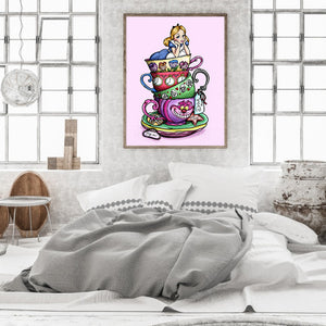 Disney Princess In A Cup 30*40CM (canvas) Full Round Drill Diamond Painting