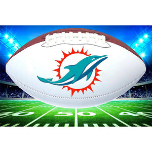 Miami Dolphins Football Team 40*30CM (canvas) Full Round Drill Diamond Painting
