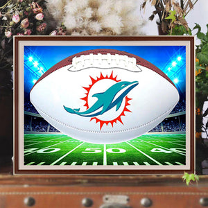 Miami Dolphins Football Team 40*30CM (canvas) Full Round Drill Diamond Painting