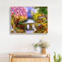 Load image into Gallery viewer, Alpine Small Bridge Flowing Water 40*30CM (canvas) Full Round Drill Diamond Painting
