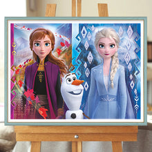 Load image into Gallery viewer, Princess Elsa Princess Anna 50*40CM (canvas) Full Round Drill Diamond Painting
