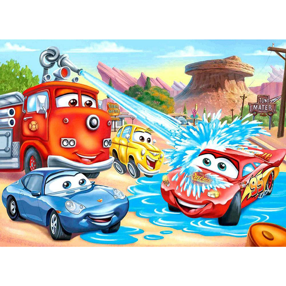 Cars Lightning Mcqueen 40*30CM (canvas) Full Square Drill Diamond Painting