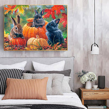 Load image into Gallery viewer, Pumpkin Black Rabbit 40*30CM (canvas) Full Round Drill Diamond Painting
