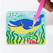 Load image into Gallery viewer, DIY Diamonds Painting Coaster Acrylic 6pcs/set Cartoon Cup Mat for Xmas Gifts
