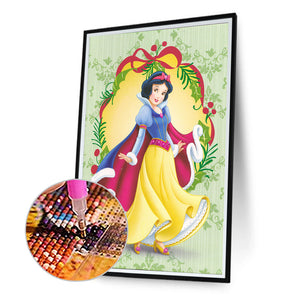 Disney Snow White 30*50CM (canvas) Full Round Drill Diamond Painting