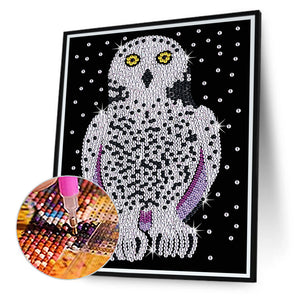 Owl 30*40CM (canvas) Partial Crystal Drill Diamond Painting