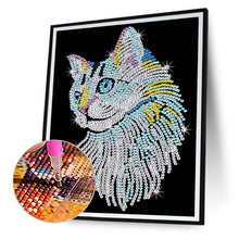 Load image into Gallery viewer, The Cat 30*40CM (canvas) Partial Crystal Drill Diamond Painting

