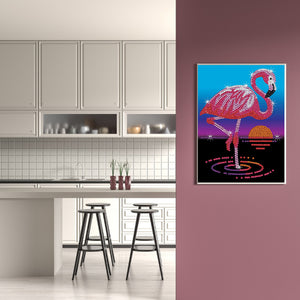 Flamingo 30*40CM (canvas) Partial Crystal Drill Diamond Painting