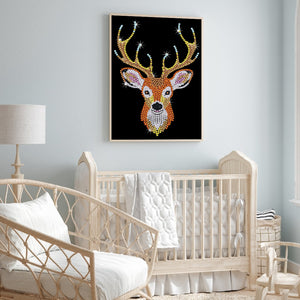 Elk 30*40CM (canvas) Partial Crystal Drill Diamond Painting