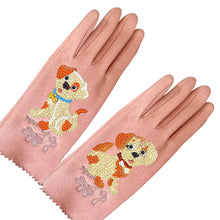 Load image into Gallery viewer, DIY Windproof Gloves Art Craft Warm Stretchy Gloves for Women Girls Winter Using
