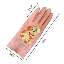 Load image into Gallery viewer, DIY Windproof Gloves Art Craft Warm Stretchy Gloves for Women Girls Winter Using
