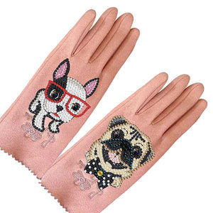 DIY Windproof Gloves Art Craft Warm Stretchy Gloves for Women Girls Winter Using