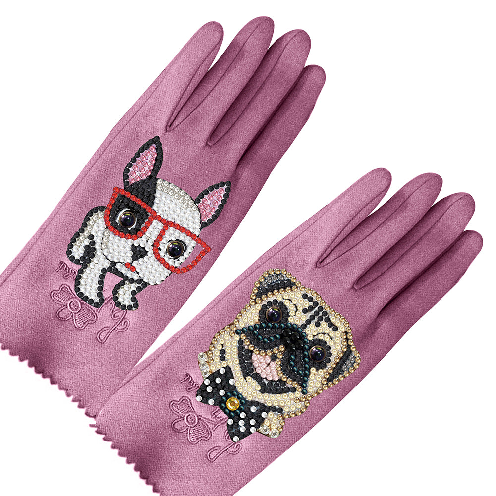 DIY Windproof Gloves Art Craft Warm Stretchy Gloves for Women Girls Winter Using