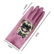 Load image into Gallery viewer, DIY Windproof Gloves Art Craft Warm Stretchy Gloves for Women Girls Winter Using
