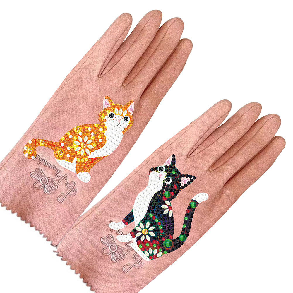 DIY Windproof Gloves Art Craft Warm Stretchy Gloves for Women Girls Winter Using