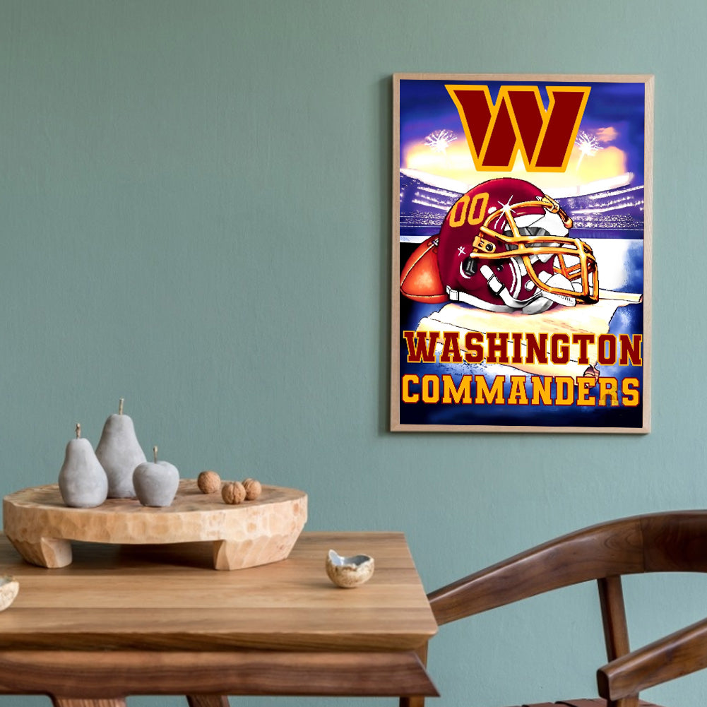 Washington Commanders Football Team - Full Round - Diamond Painting  (30*40cm)-834219