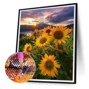 Sunflower 40*50CM (canvas) Full Round Drill Diamond Painting