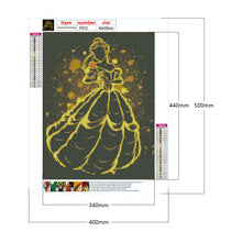 Load image into Gallery viewer, Beauty And The Beast Disney Princess Silhouette 40*50CM (canvas) Full Square Drill Diamond Painting
