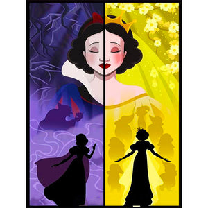 Snow White 30*40CM (canvas) Full Round Drill Diamond Painting